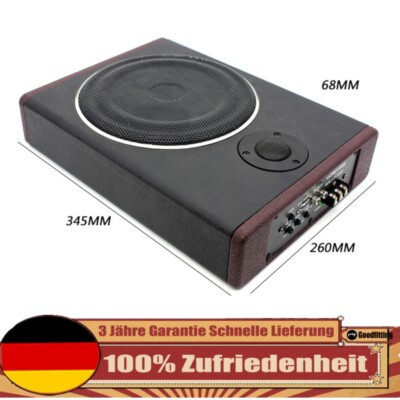 600 Watt Bass Box Aktiv Subwoofer Kompakt Lautsprecher Auto Untersitz Subwoofer