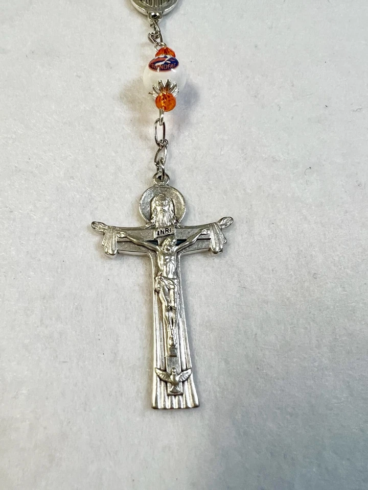 NEW YORK ISLANDERS ROSARY AUTO REARVIEW MIRROR ACCESSORY HOCKEY ORNAMENT NYC  - Image 2 of 4