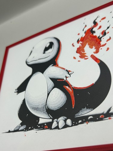 Pokémon Poster - Charmander Minimalist Design - Homemade Wall Art Decor - Picture 2 of 6
