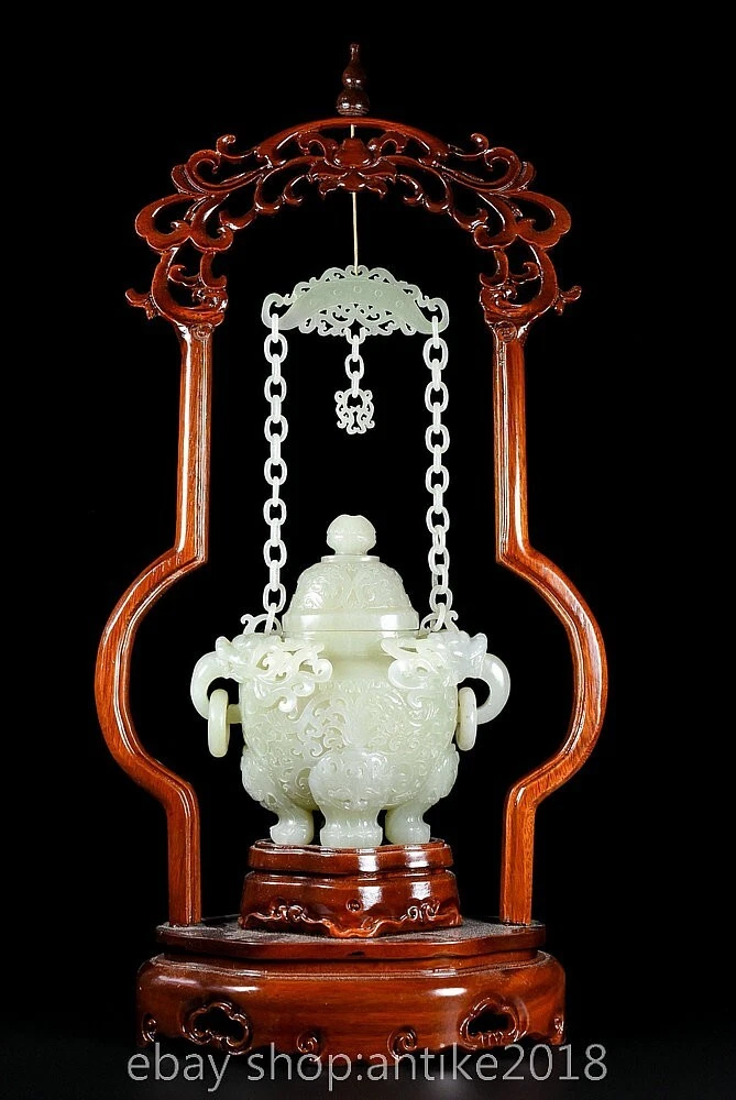 2634❣️ 白玉香炉　中国青海 白玉中国古董香炉| eBay