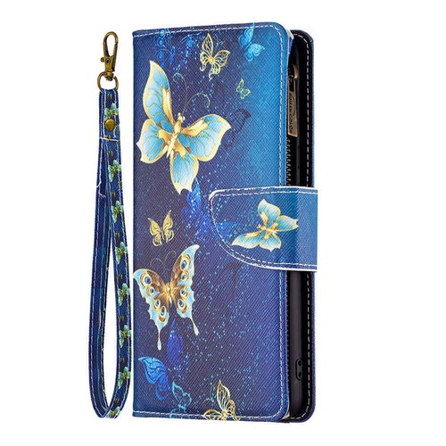 For Samsung S24 Ultra S23 S22 S21 S20 S10 Zipper Wallet Stand Leather Case Cover - Picture 24 of 56