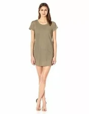 NWT Michael Stars Cresent Mesh Tee Shirt Dress In Gray Blue Shade 6818 Sz M