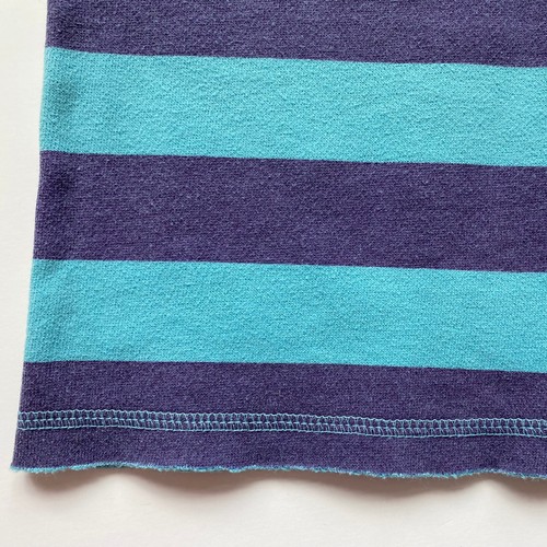 Mini Boden Wide Leg Sweatpants Girls Size 9 Purple Blue Striped Fleece Lined - Picture 7 of 10