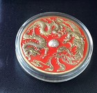 2015 CHINA DRAGON / PHOENIX BI METALLIC NANJING MINT 45mm COLORIZED NONE PANDA — photo 1
