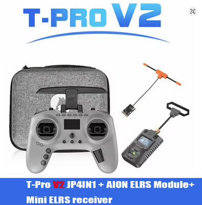 Jumper T-Pro V2 ELRS 1000 mW 30 dBm JP4IN1 ELRS ExpressLRS Funksteuerung + Akkus