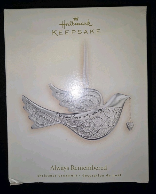 Hallmark Keepsake Dove Always Remembered Silver Brand New In Box Sympathy  Gift