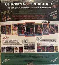 2020 UNIVERSAL TREASURES Basketball Box 1986-89 Fleer Cards + Pack JORDAN Rookie