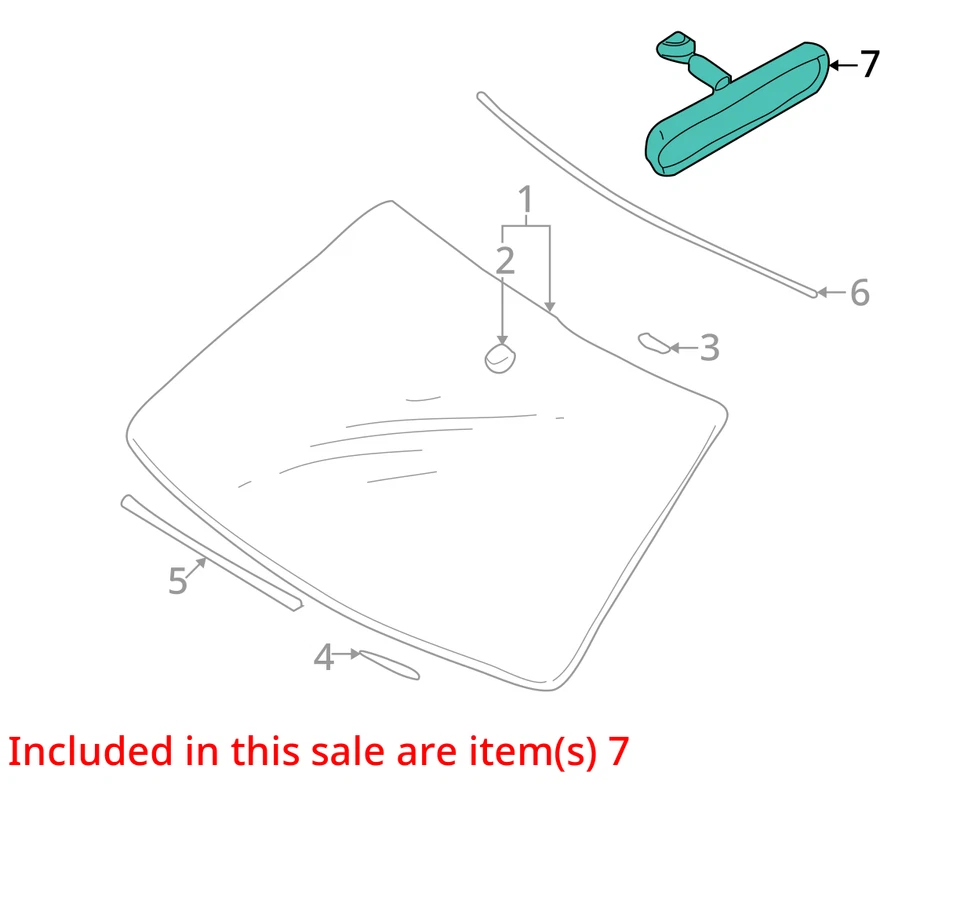 Espejo retrovisor interior Mitsubishi Montero 2001-2003 OEM LTY64 Foto 3 de 4