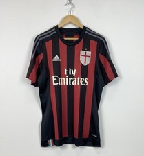 Maglia calcio Adidas AC Milan 2015/2016 home taglia L rossa nera top