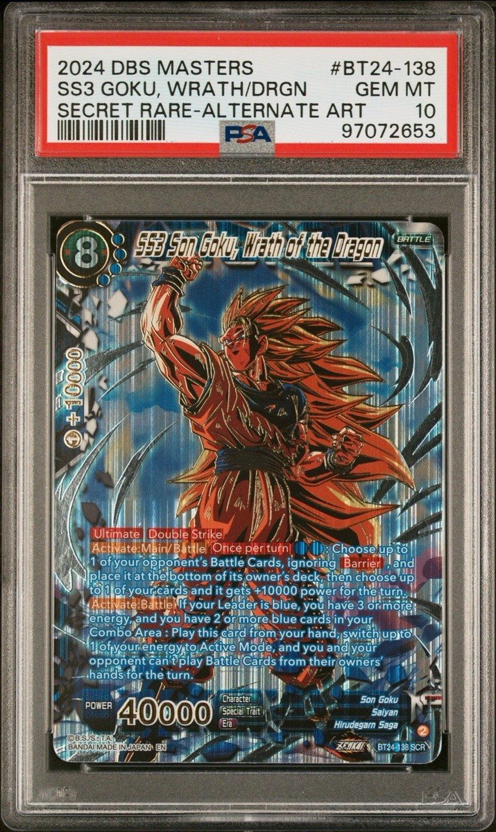 PSA 10 SS3 Son Goku Wrath Dragon BT24-138 Beyond Generations