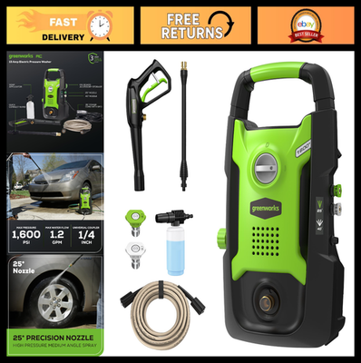 #ad Compact Electric Pressure Washer 1.2 GPM Lightweight 20FT Hose 35FT Cord Id $179.99