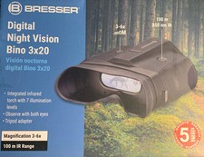 New Bresser Digital Night Vision Binoculars 3x20 IR Illuminator 6x Zoom