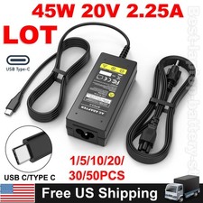 LOT 45W USB C Adaptre for HP Chromebook Lenovo/Acer/Asus/Samsung Laptop Charger