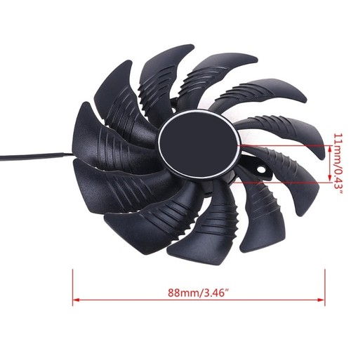 88mm PLD09210S12HH 4Pin Cooling Fan for Gigabyte GeForce GTX 1660 Graphics Card - Afbeelding 8 van 10