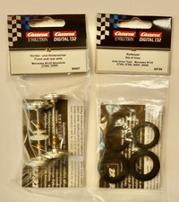 1:32 CARRERA EVOLUTION MERCEDES W125 STROMLINIE FOUR WIRE WHEEL TIRE SETS