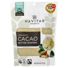 Organic Cacao Butter Wafers, Unsweetened, 8 oz (227 g)