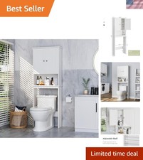 Over The Toilet Storage Cabinet, Bathroom Storage Organizer Over Toilet, Spac...