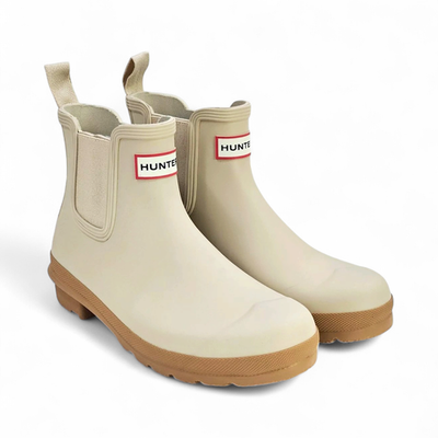 Hunter Women's Original Chelsea Rain Boots (Size 7) Gravel/Biscuit