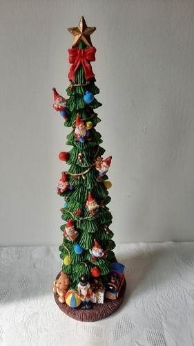 Elfe Wichtel Harz Weihnachtsbaum 16" Musik und Lichter - Bild 2 von 9