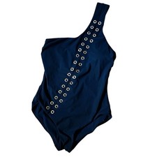 Amoressa by Miraclesuit Solar Saturn Asymmetric Grommet One Shoulder Swimsuit 8