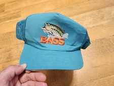 vintage MMB Headwear 80's 90's BASS teal turquoise trucker hat new with tags USA
