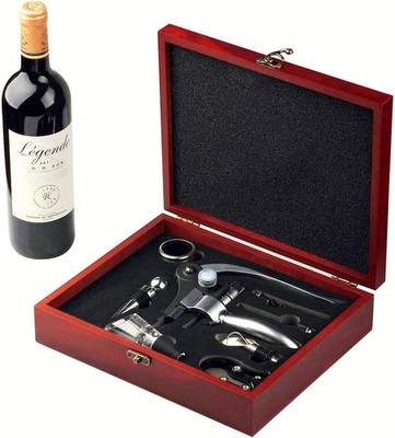 Wine Opener Set,Wine Bottle Opener Including Foil Cutter Bottle Stopper Pourer &