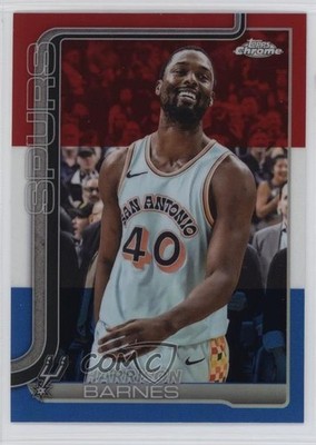 2025-26 Topps Chrome Red White & Blue Refractor Harrison Barnes #216 1r9o