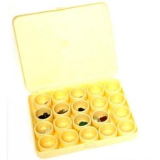 20 Storage Jars  Plastic Tray Jewelry Findings Beads Gemstones Organizer Box