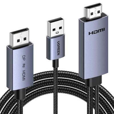 UGREEN 4K@60Hz Bidirectional HDMI to Displayport Cable Male to Male Adapter DP 1