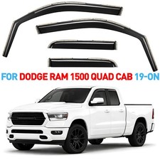 Side Window Deflectors Rain Guards for 2019-2027 Dodge RAM Quad Cab