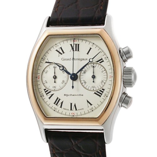 GIRARD PERREGAUX Richeville Chronograph 2710 Men's Watch From Japan G0327