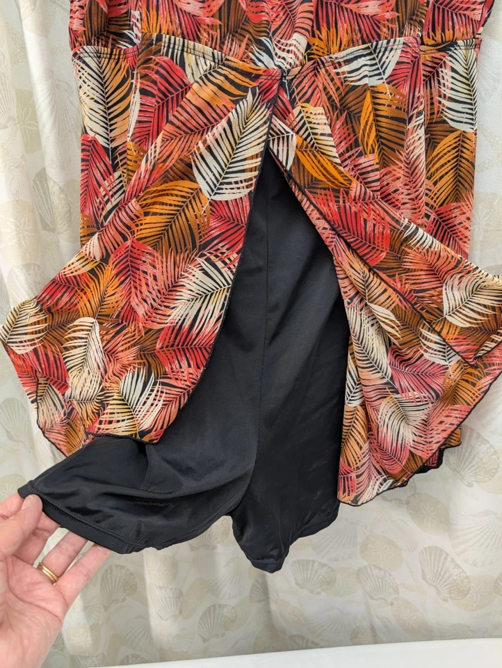 Fit4u женский размер 24W цельный купальный костюм тропический принт с подкладкой чашки - Изображение 4 из 4