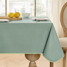 Spring Vinyl Tablecloth Rectangle, Outdoor 100 54" x 78" Rectangular Sage