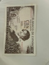 1965 (1970) Spain 100 Pesetas - 2 CONSECUTIVE Serial #s - Pick# 150 - Crisp UNC