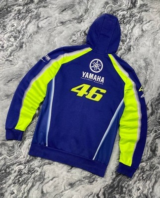 美品✨YAMAHA FACTORY RACING VR46ジャケットXL Vintage Yamaha Factory Racing Valentino Rossi VR46 Zip Hoodie Men