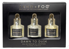 Sand + Fog DAWN TO DUSK Perfume Oil Droppers SET of 3 X 10ml NEW SEALED FREE SH