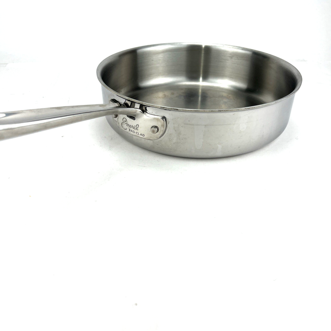 Emeril Pro Clad 3 Qt Deep Saute Frying Pan Stainless Steel Tri-ply Clad