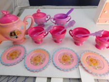 Disney Princess Tea set, Tea pot, 4 cups, saucers and spoons, creamer sugar bowl