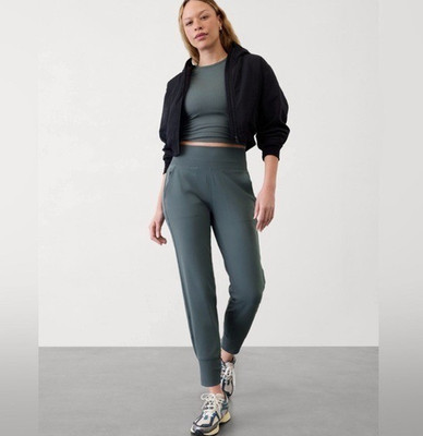 Athleta Pants Womens Small Tall Venice High Rise Jogger Eden Green