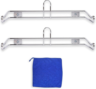 Grocery Bag Holder - Chrome Plated Wall Mount Storage Organizer for T-Shirt Plas