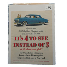 1951 Studebaker Champion Commander V-8 Sedan Vintage Ad 1951 Studebaker Champion Commander V-8 Sedan Vintage Ad