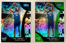 (2) 2008 Topps Finest RC Refractors Black /75 Green /149 Roy Hibbert ROOKIE CARD