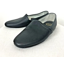 L. B. Evans Men's 9.5M Aristocrat Opera Black Leather Comfort Slipper Shoes