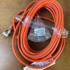 Medium Duty Extension Cord - 14/3 Gauge - Tri-Tap Outlets - Water Resist 25ft