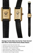 Cartier Tank Must De Watch Argent 925 Sterlin...