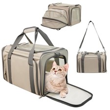 Cat Carrier Soft for Pets Up to 15 Lbs, TSA Airline Approved Pet Carriers, Expan