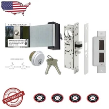 Adams Rite Storefront Door Paddle Lock - Secure Mortise Exit, Polished Silver...