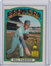 1972 Topps Baseball #281 Bill Parsons ASR, RC - Milwaukee Brewers