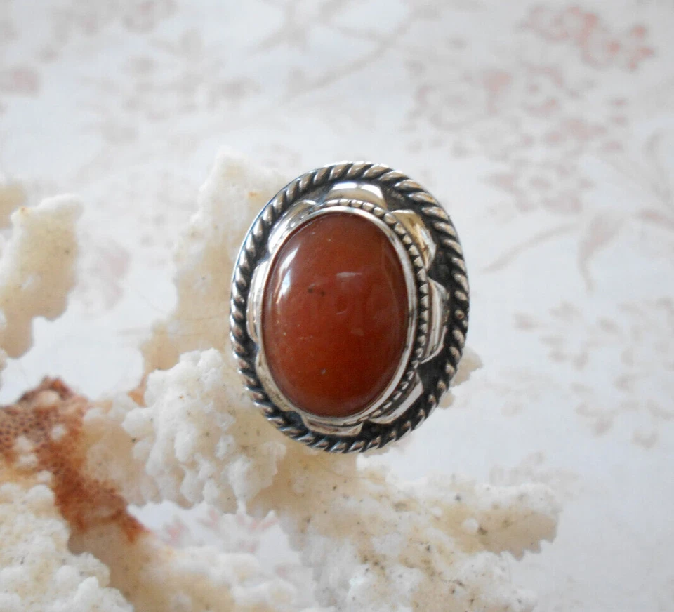 Anillo de cornalina Sterling Carolyn Pollack talla 10,5 4181R Foto 4 de 4