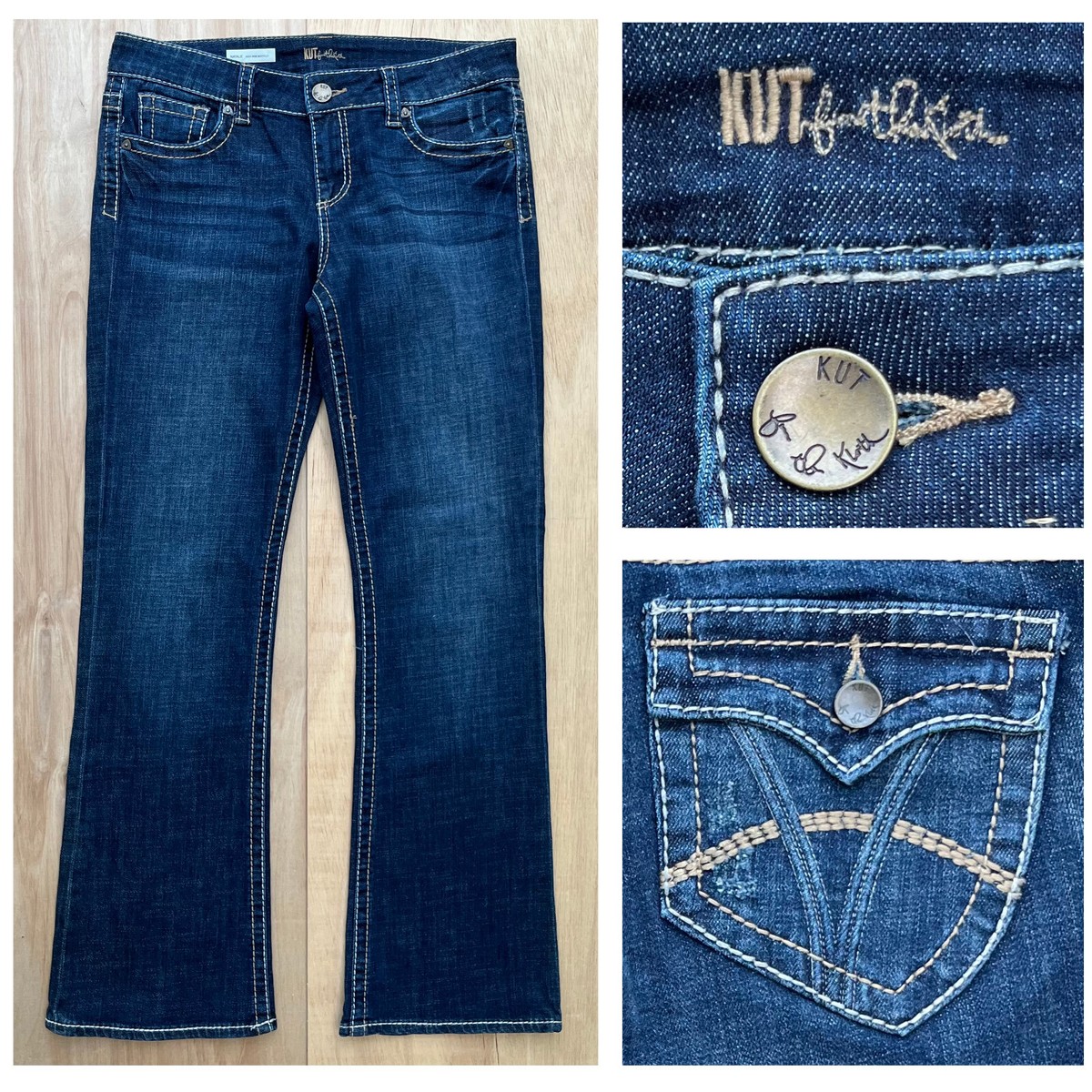 KUT FROM THE KLOTH NATALIE HIGH RISE BOOTCUT Women's Thick Stitch